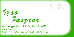 izso pasztor business card